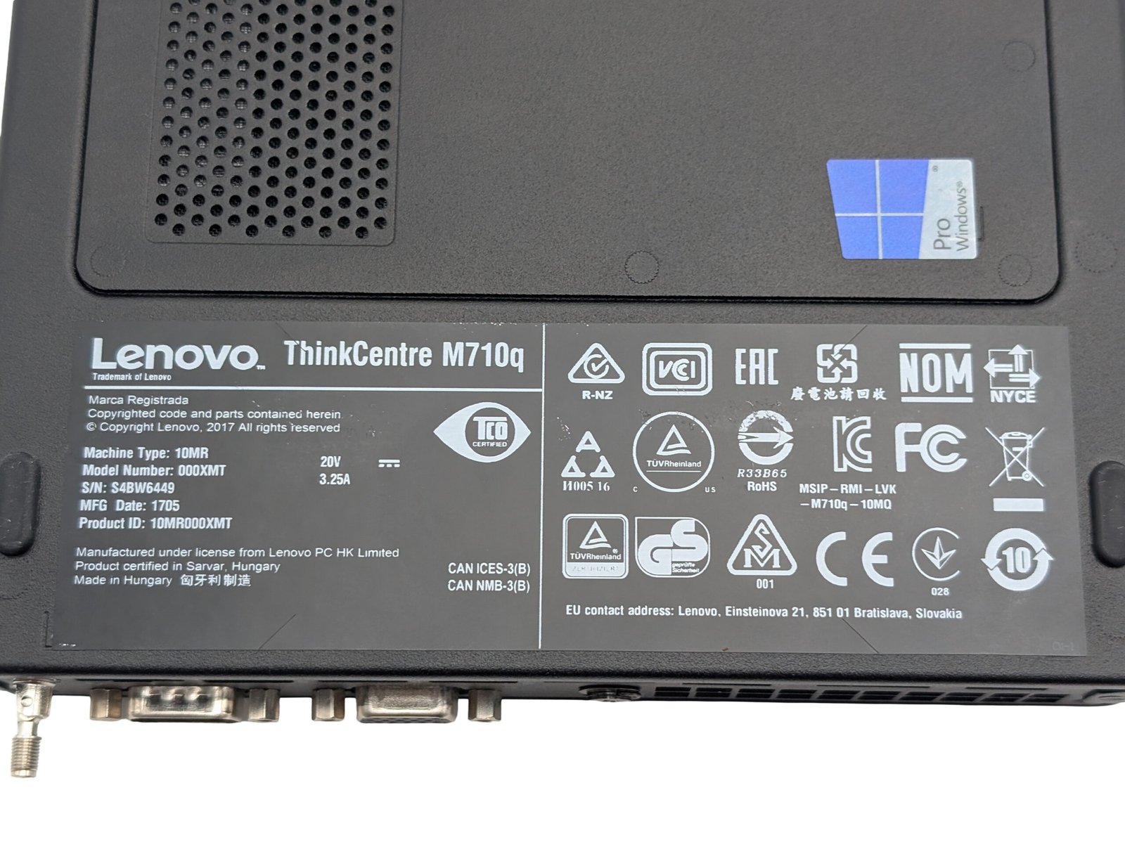 Lenovo ThinkCentre M710q Tiny i5-7400T / 8GB / 256GB (RENOVERAD)