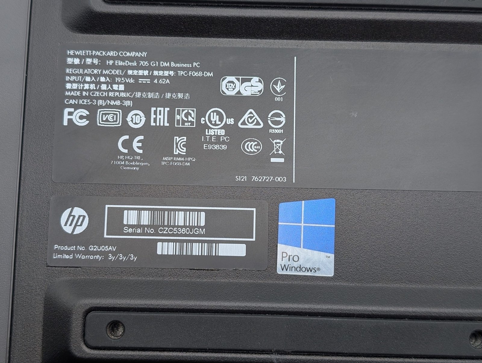 HP EliteDesk 705 G1 DM/A8 PRO-7600B/16GB/128GB (RENOVERAD)